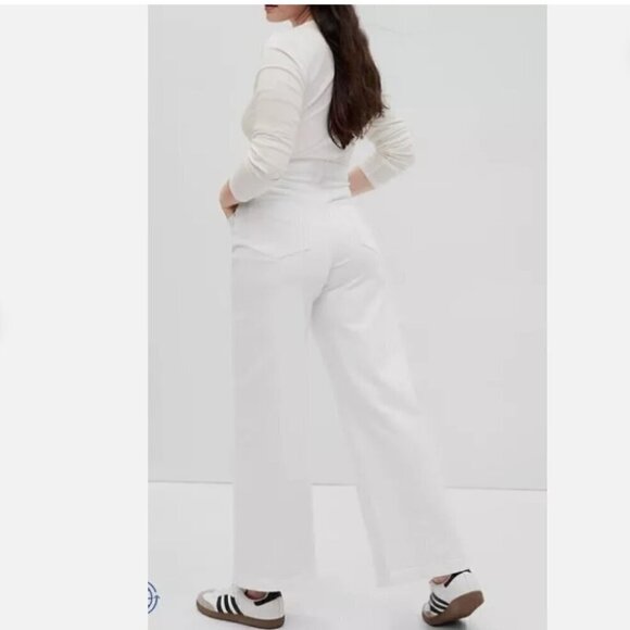 GAP White Size 14/32 TALL High Rise STRIDE Wide Leg Jeans MSRP $80 - Y2K Vibes - Picture 5 of 6